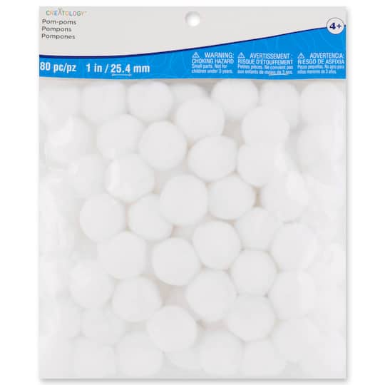 12 Packs: 80 ct. (960 total) 1" Pom Poms by Creatology™